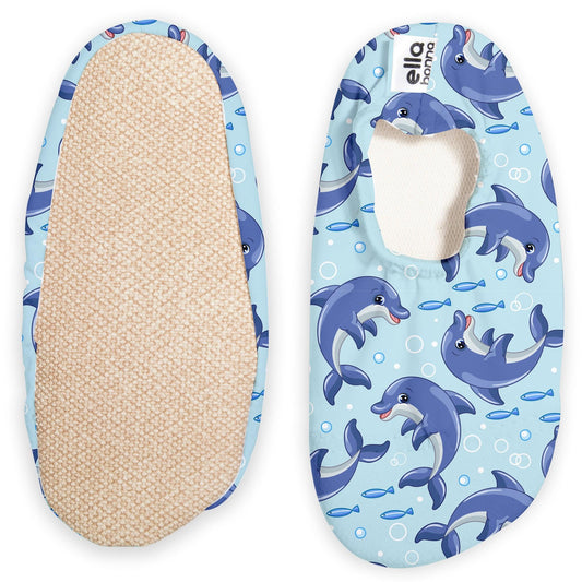 Non-Slip Sole, Unisex Baby, Children's Sea Shoes, Pool Booties, Dolphin